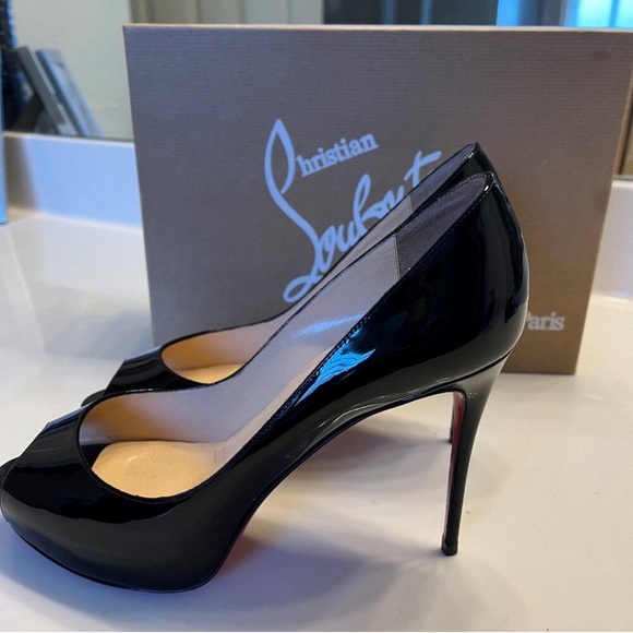 Christian Louboutin Very Prive 100mm black patent leather - Picture 3 of 9
